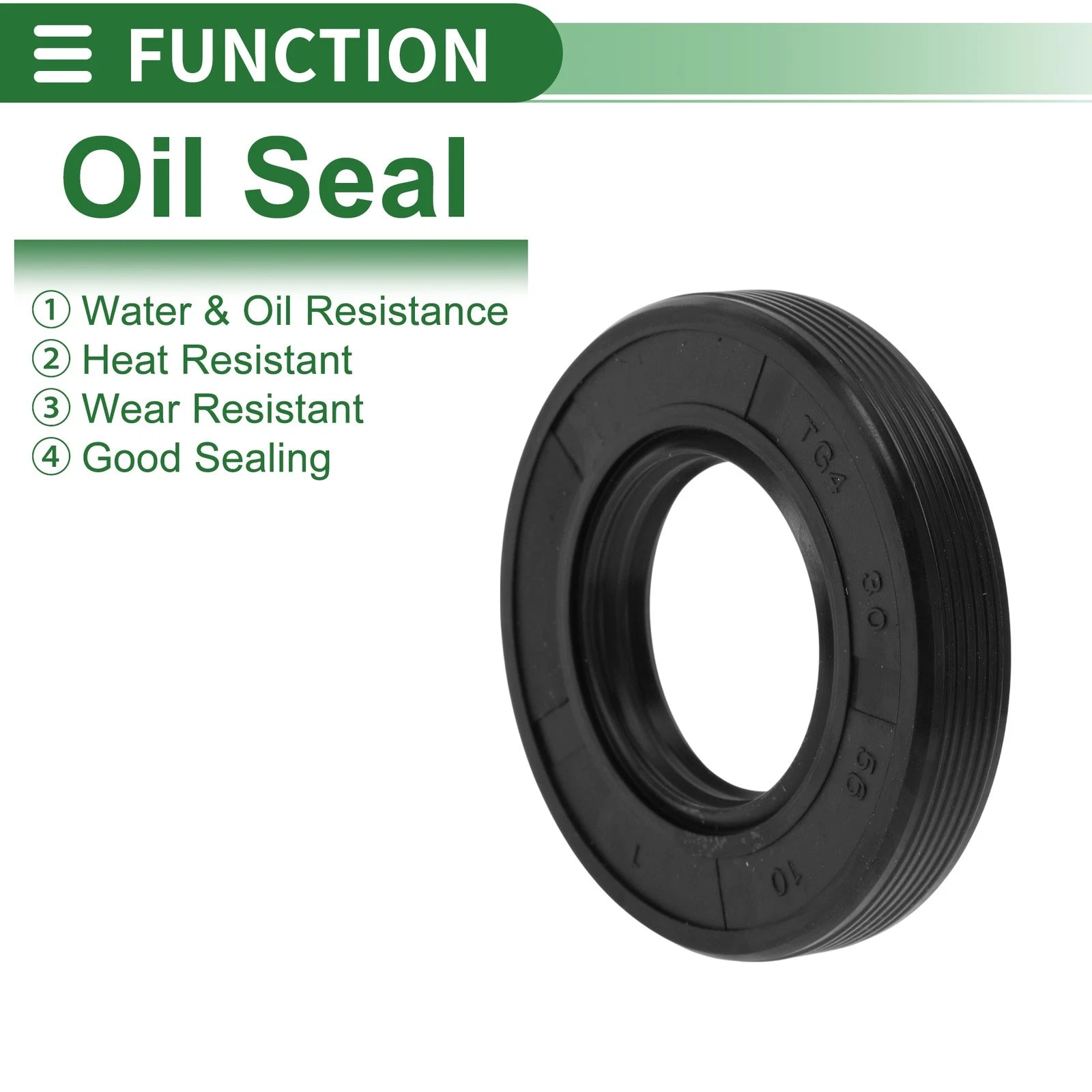 Oil Seal   30x56x10mm NBR Rubber Black
