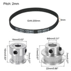 20 Tooth and 30 Tooth Timing Pulleys Set for (8mm Bore)