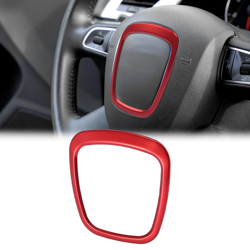 Steering Wheel Trim Cover Red for Audi A4 B7 B8 (2006–2012)