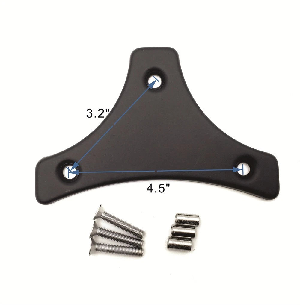 Backrest Pad Mount Kit for Harley Touring (1997–2017) - Flat Black