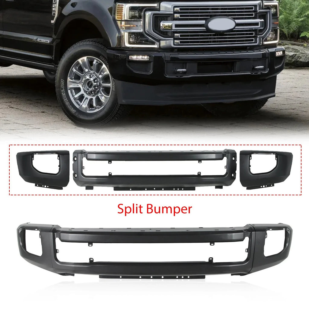 Black Steel Front Bumper for Ford F-250 F-350 Super Duty (2020–2022)