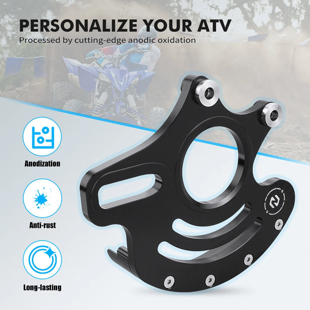 Rear Brake Caliper Disc Rotor Guard for Yamaha YFZ450R (2009–2023) #5TG-25721-30-00 Black