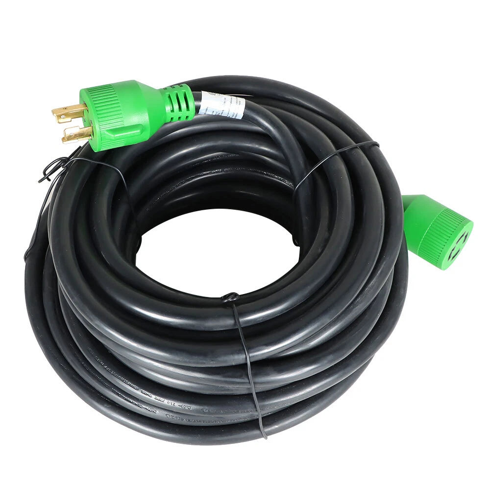 30 Amp Generator Extension Cord 50 Ft 4 Prong NEMA 14-30