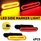 Set of 4 Smoke Front & Rear Bumper Side Marker Lights for Honda Civic Si EP3 (2002–2005)