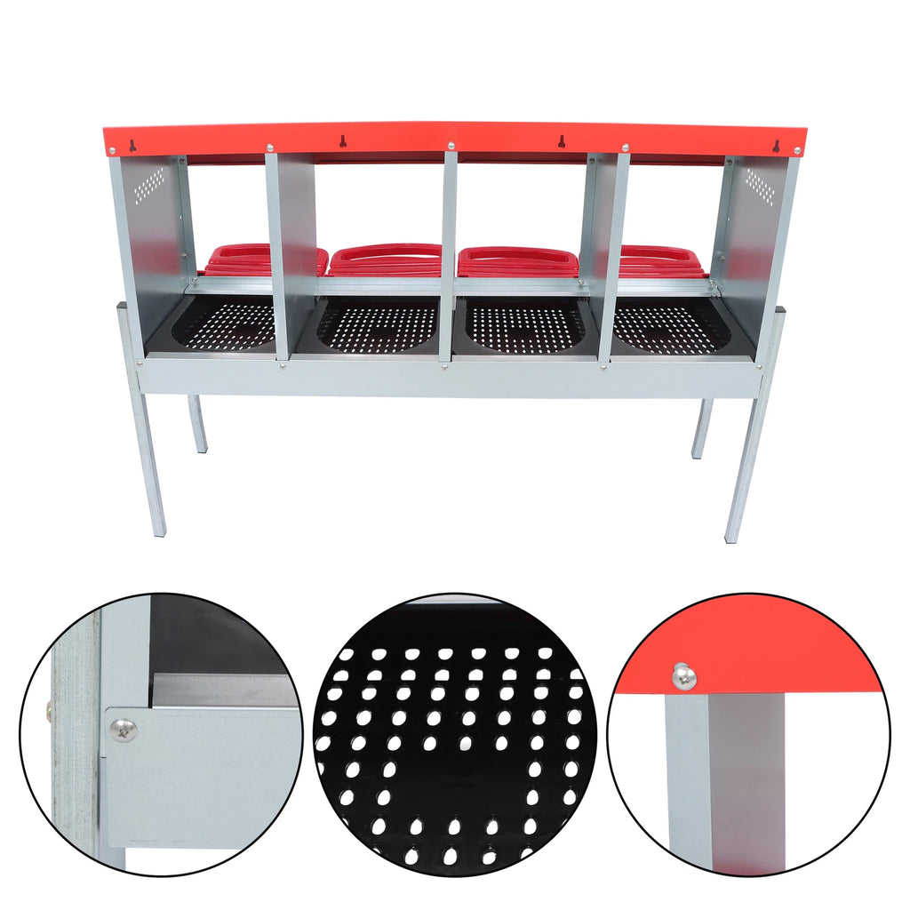 4 Hole Chicken Nesting Box for Hen Laying (Roll Away)