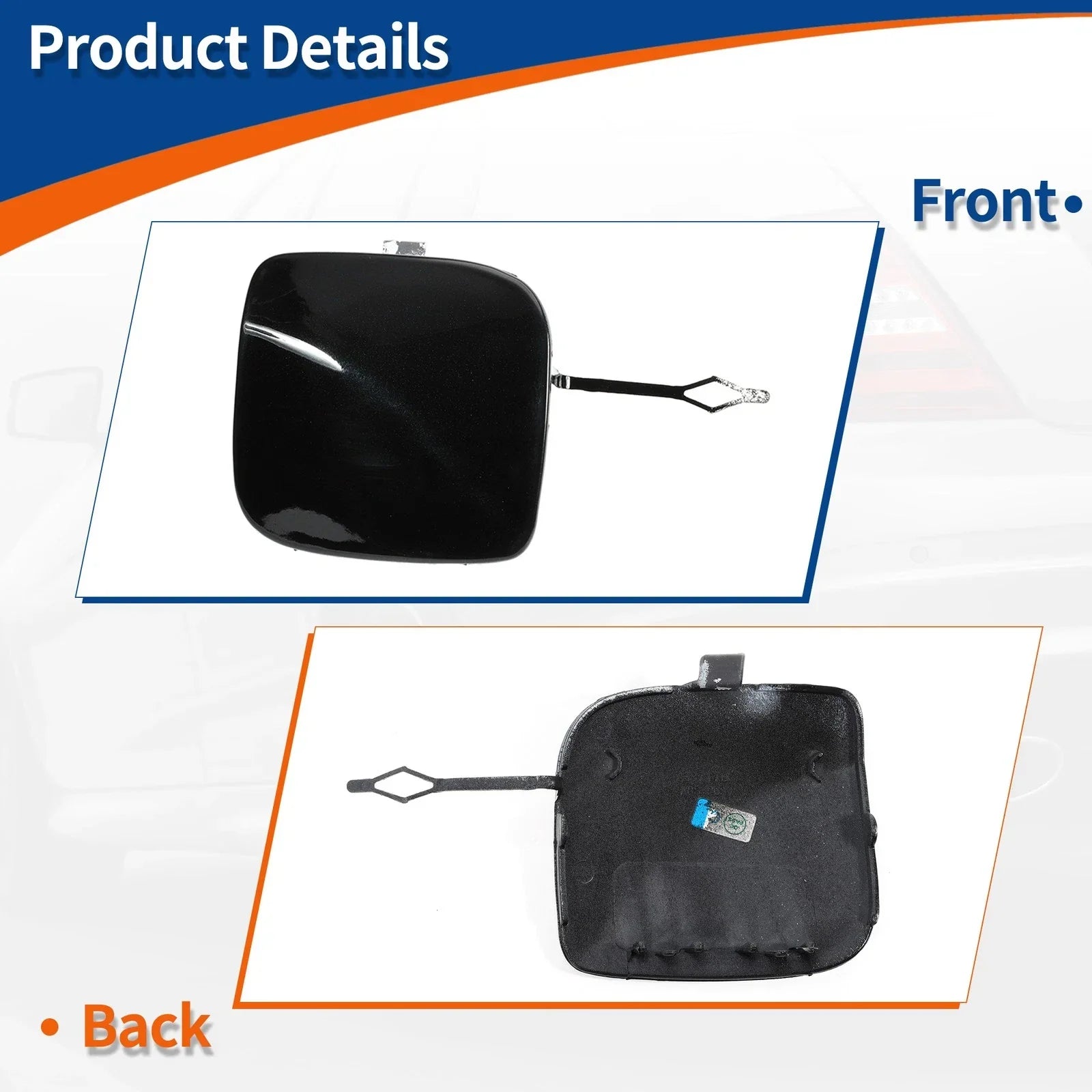 Front Bumper Tow Hook Cover for BMW 1 Series Black Sapphire