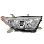 Chrome Amber Projector Headlight for Toyota Highlander (2011–2013)