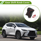 Car Gear Shift Knob Cover for Lexus ES300h 2018-2023 Pebbled Black Red