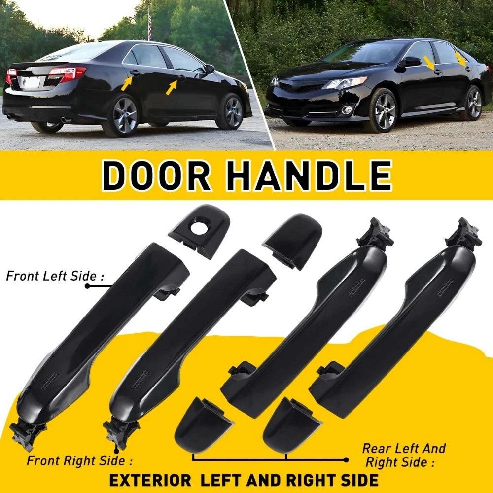 Set of 4 Exterior Door Handles for Toyota Camry (2012–2017) - Black