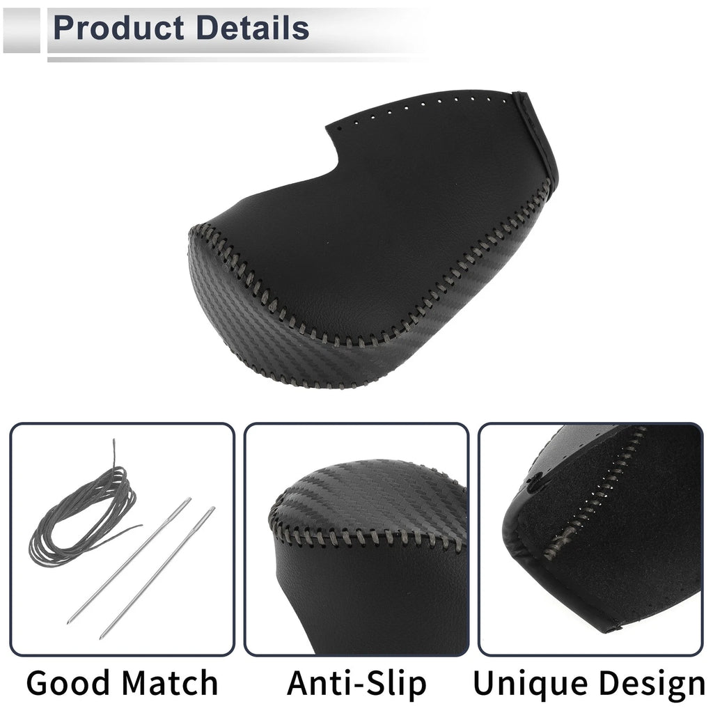 Gear Shift Knob Cover for Honda Civic (2012–2014) Black Carbon Fiber