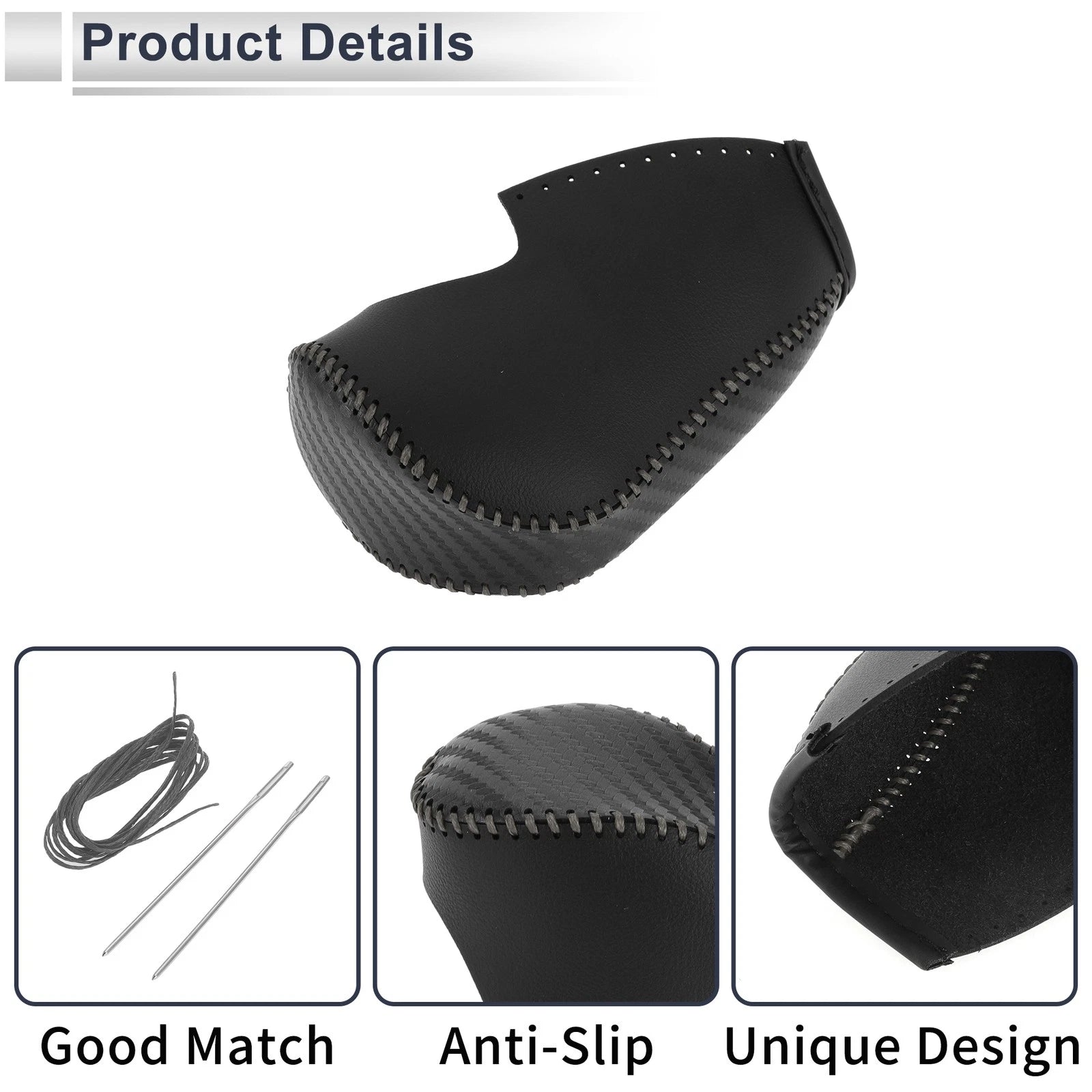 Gear Shift Knob Cover for Honda Civic (2012–2014) Black Carbon Fiber