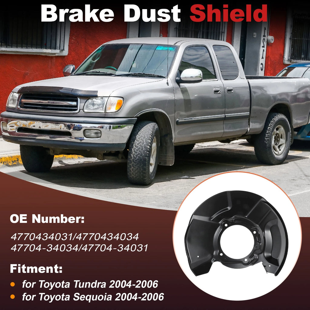 Brake Dust Shield Set of 2 for Toyota Tundra Sequoia (2004–2006) 47704-34034