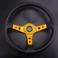 14" Deep Dish Racing Steering Wheel - 6 Bolt Universal Fit