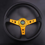 14" Deep Dish Racing Steering Wheel - 6 Bolt Universal Fit