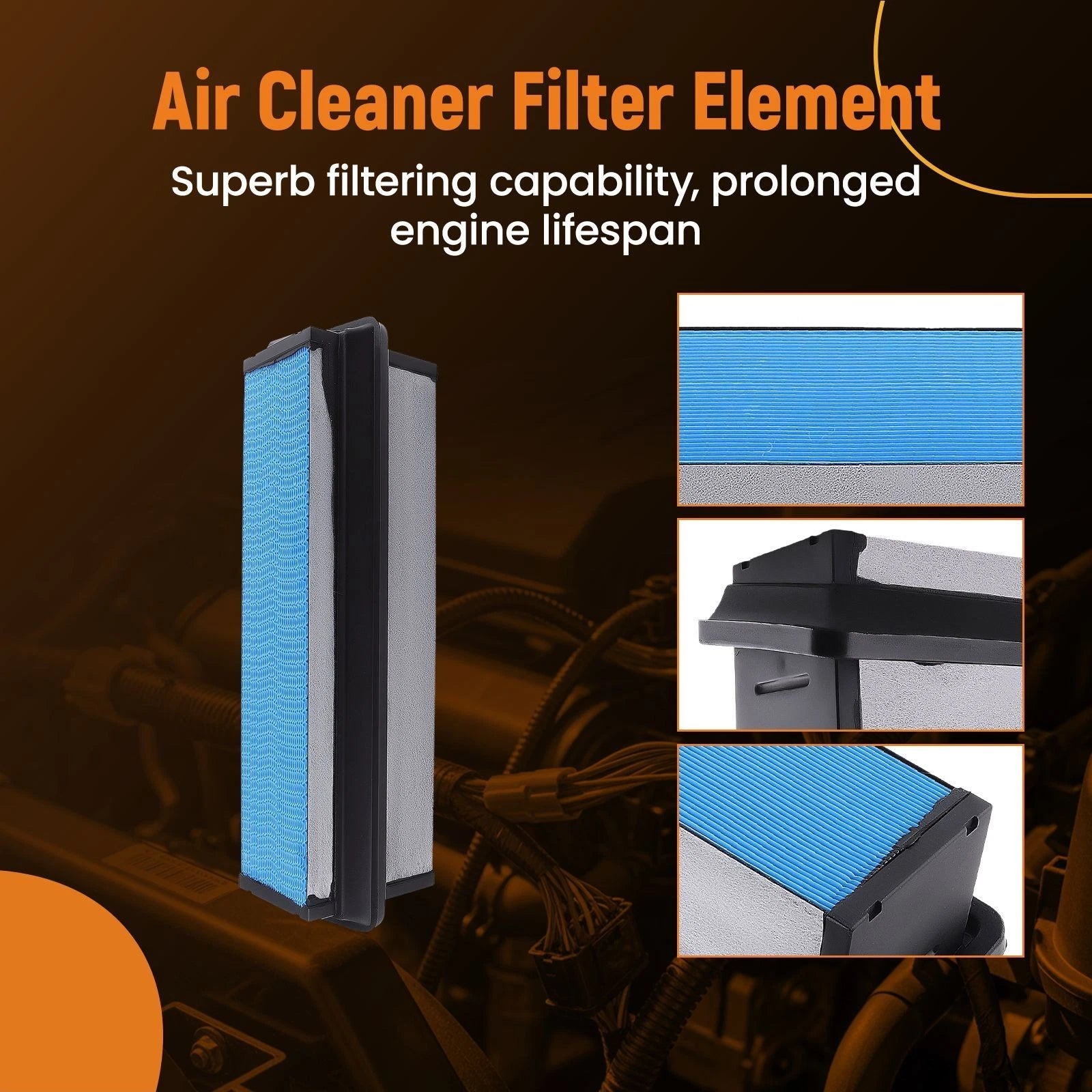 3X Air Filter Element for Freightliner Cascadia (2018–2022) Part 03-42776-010