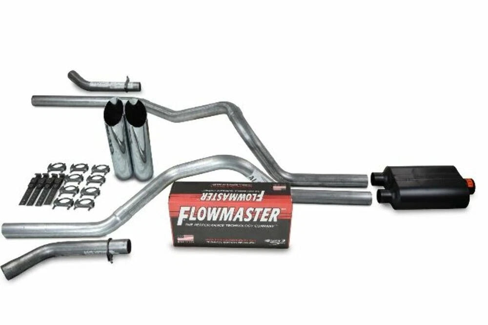 Dual Exhaust Kit for Chevy GMC 1500 (2019–2025) - 2.5" Flowmaster Super 40
