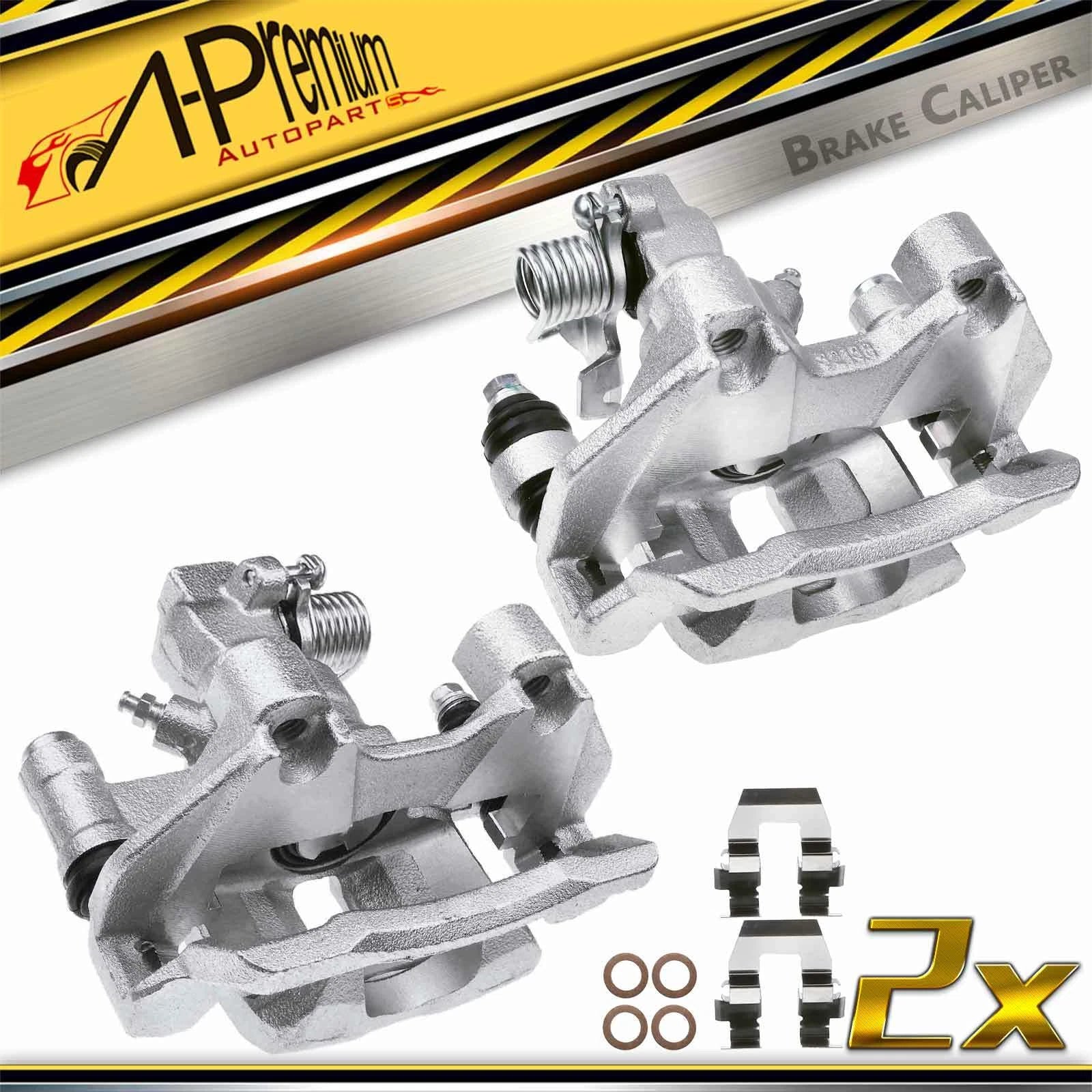 Pair Rear Brake Calipers with Brackets for Cadillac Seville (1998–2004)