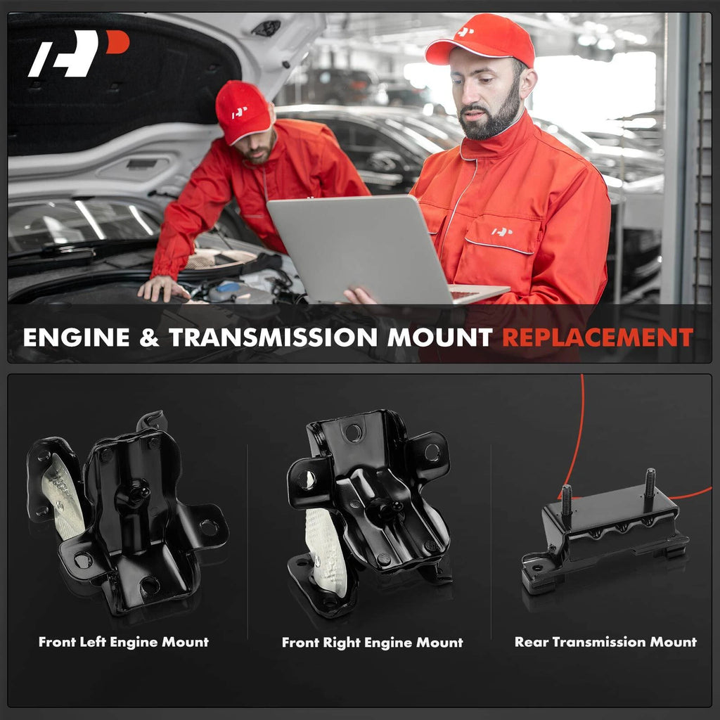3X Engine Motor & Transmission Mount for Chevrolet Silverado 2500 HD (2017â2019)