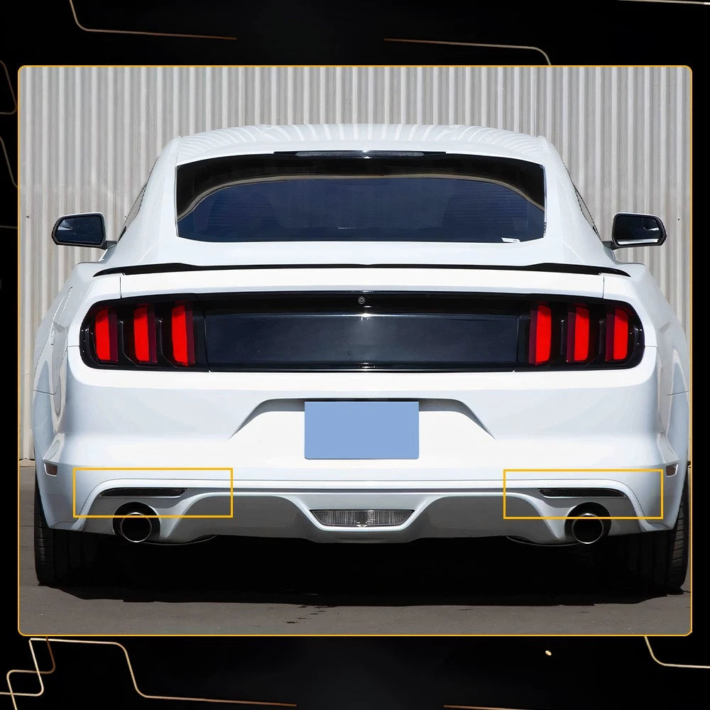 Smoked Red LED Rear Bumper Reflector Lights for Ford Mustang (2015–2017)
