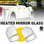 4PCS Heated Mirror Glass for Ford Super Duty F250 F350 F450 F550 (2017–2022)