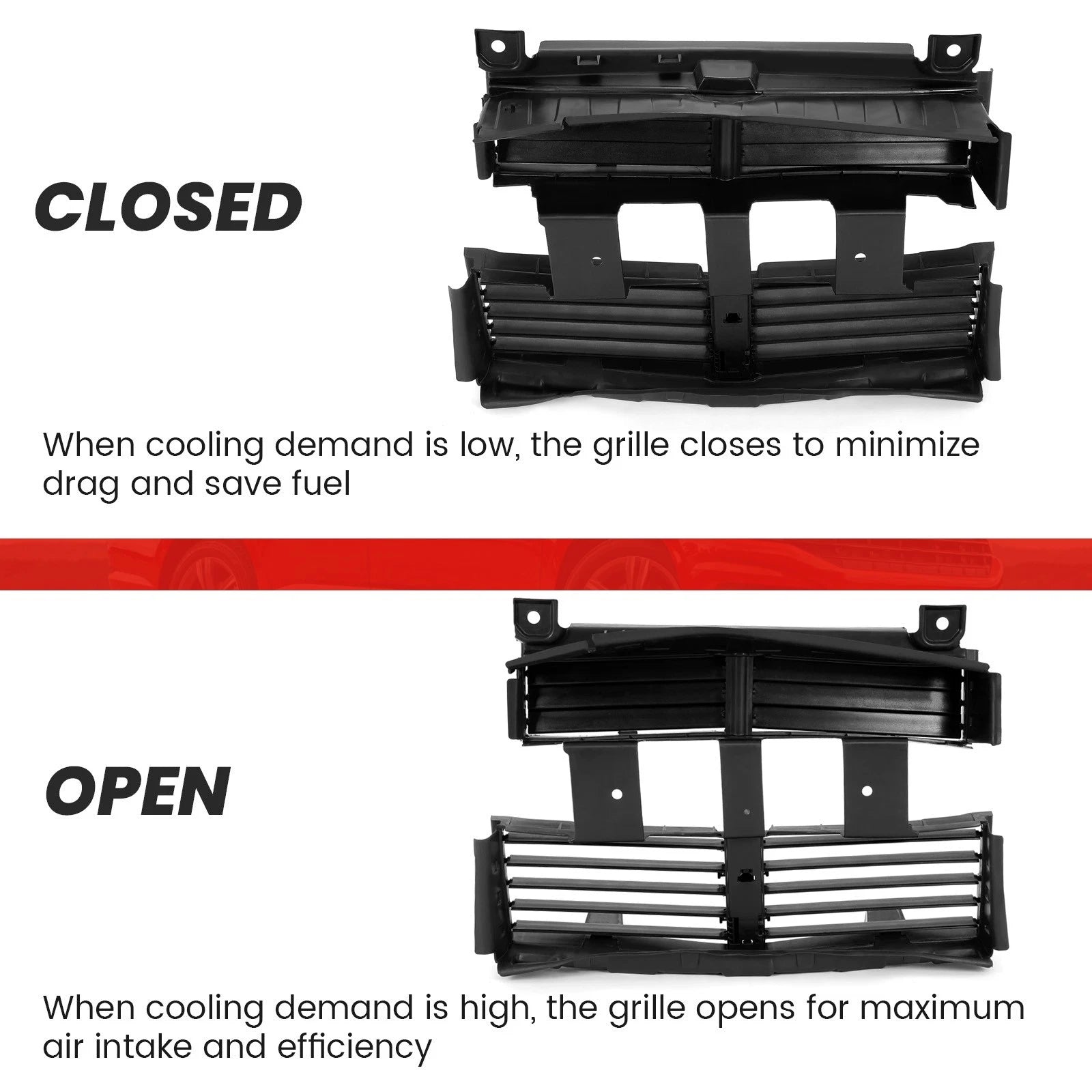 Front Grill Radiator Shutter for Ford Mustang (2015-2017)
