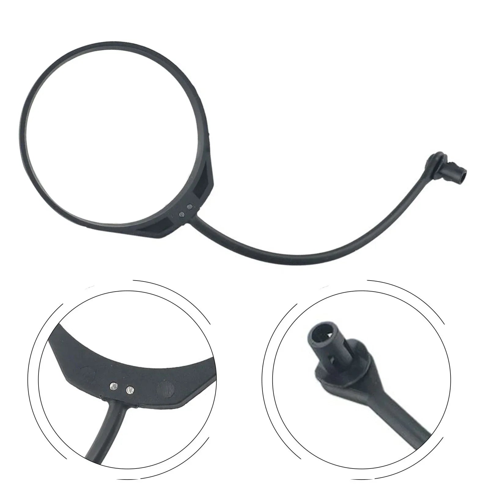 Inner Cap Cord Rope Cable Strap Tether Black Rubber for Car