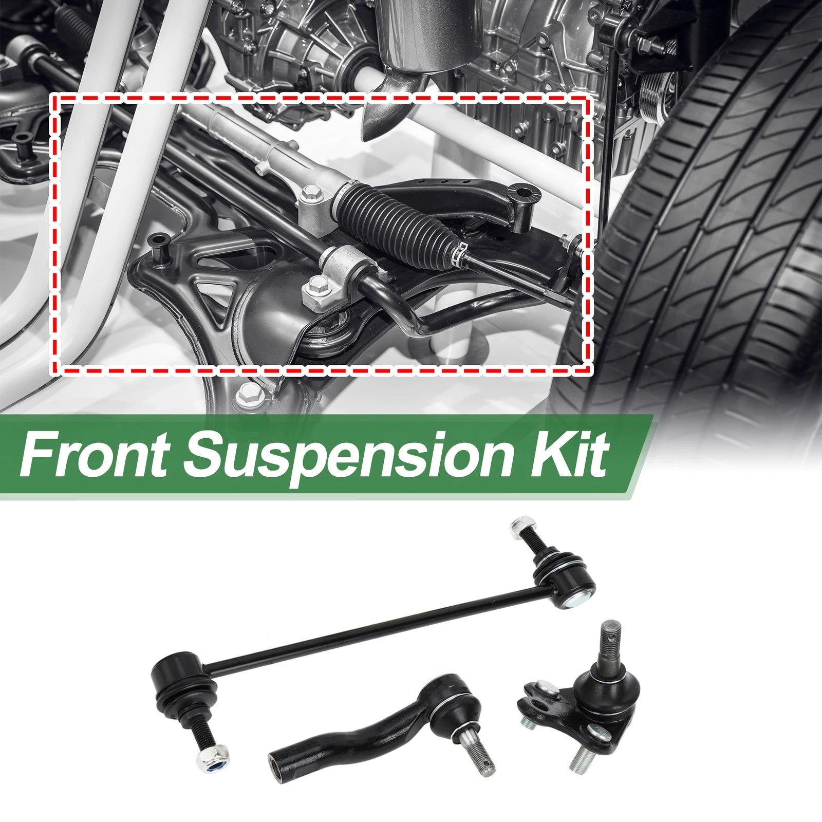 6X Front Suspension Kit Tie Rod Ends Sway Bar Link Ball Joint for Toyota RAV4 (2013–2018)