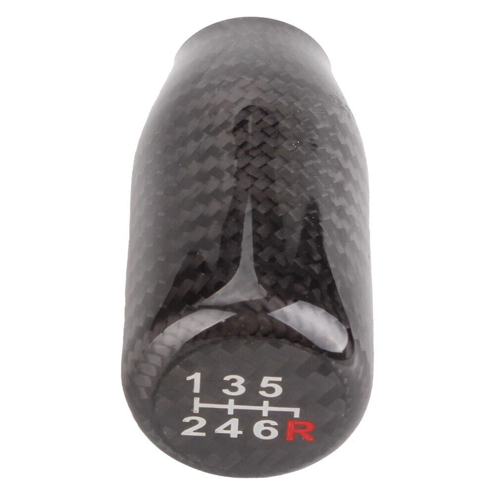 Carbon Fiber Manual Gear Shift Knob Shifter Lever 6 Speed Universal