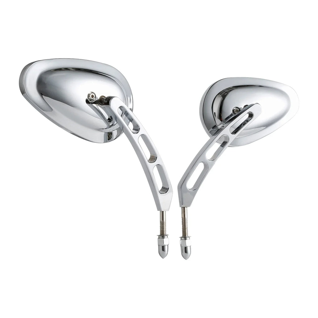 8mm Chrome Rear-View Mirrors for Harley Street Glide Sportster Dyna Softail