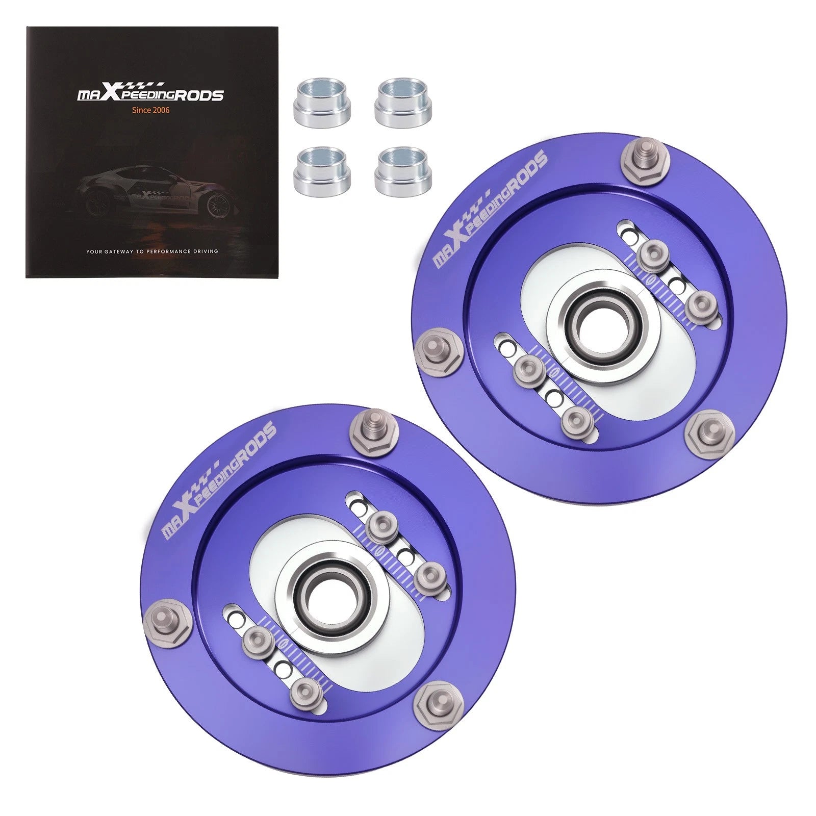 2X Camber Plates for BMW E46 320 323 325 328 M3 (1998-2006)