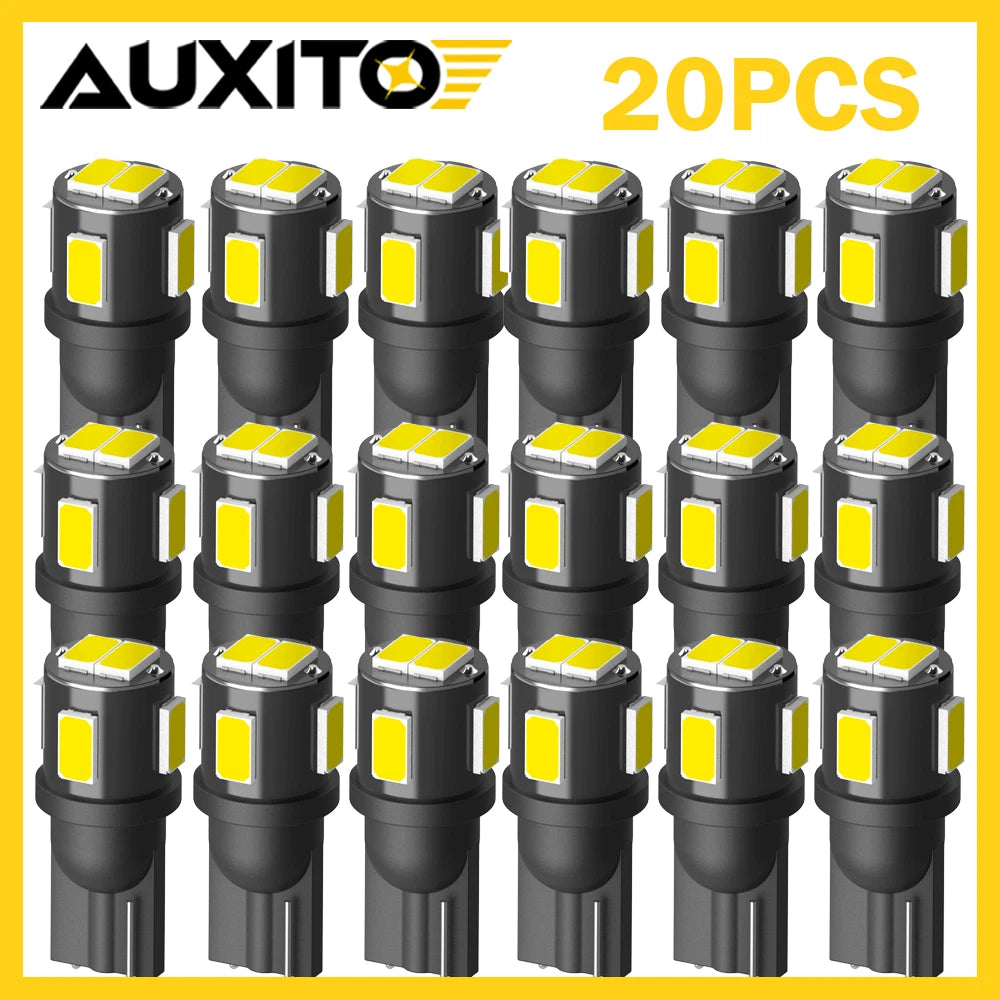 20x T10 194 LED Bulbs for License Plate Interior Light (Universal)