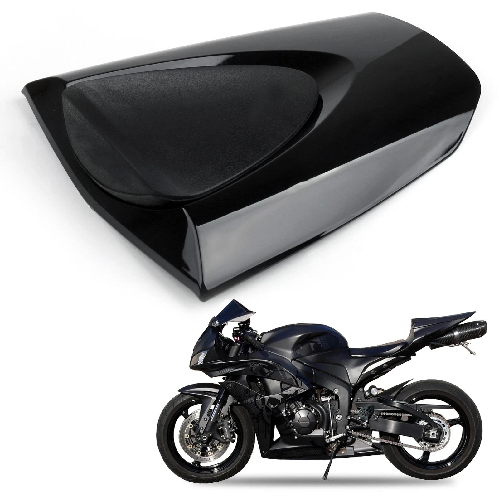 Rear Seat Cover Cowl for Honda CBR600RR (2007–2012) Black