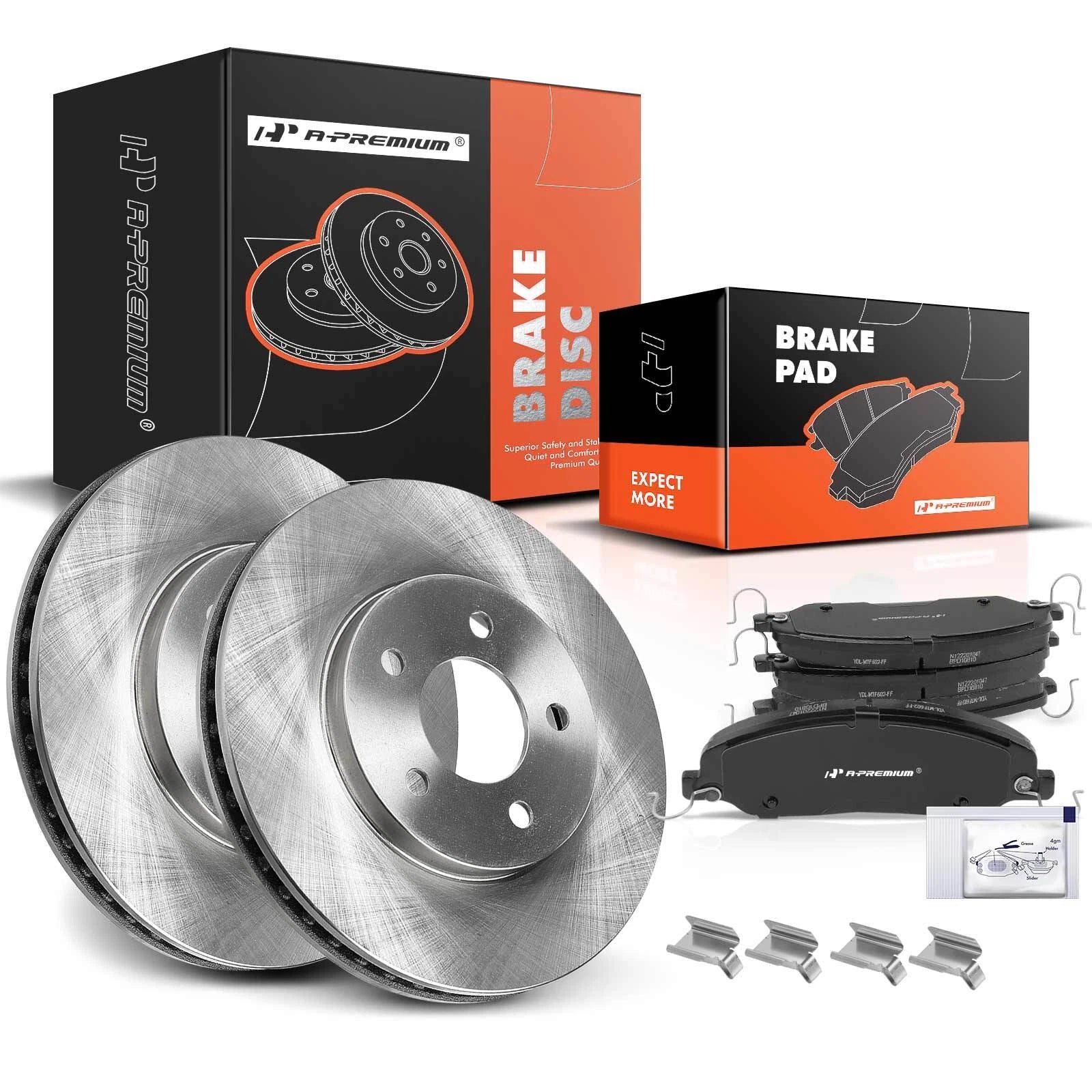 Front Disc Brake Rotors & Ceramic Pads for Ford Mustang (2005–2010)