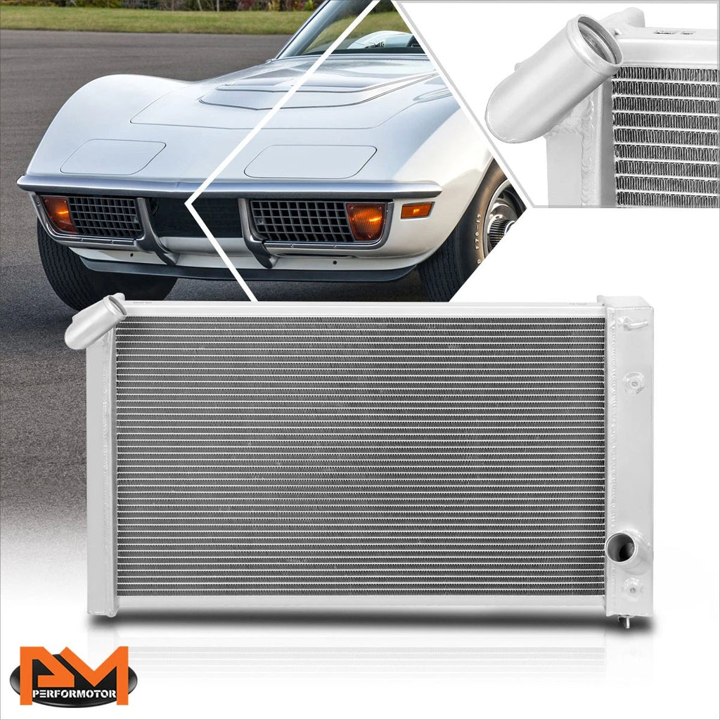 Full Aluminum 2-Row Dual Core Racing Radiator for Chevy Corvette (1969–1972)