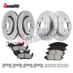 Front and Rear Drilled Rotors Brake Pads for Jeep Liberty Dodge Nitro (2008–2012)