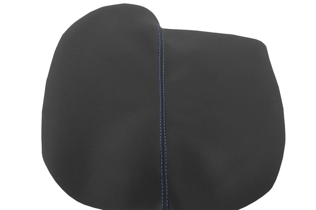 Leather Synthetic Console Armrest Cover for Honda Accord (2013–2017) Black Blue Stitch