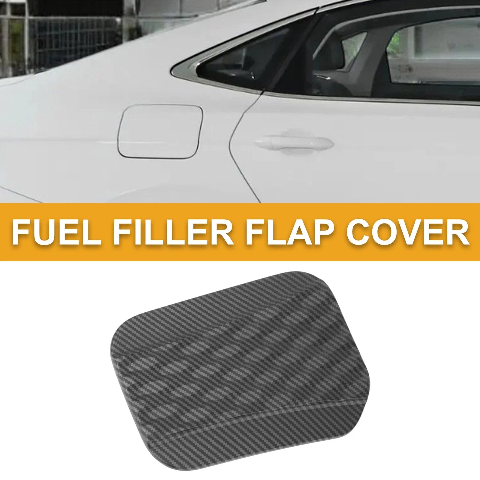 Fuel Tank Door Cap for Ford Bronco (2024–2025) Carbon Fiber Matte Black ABS