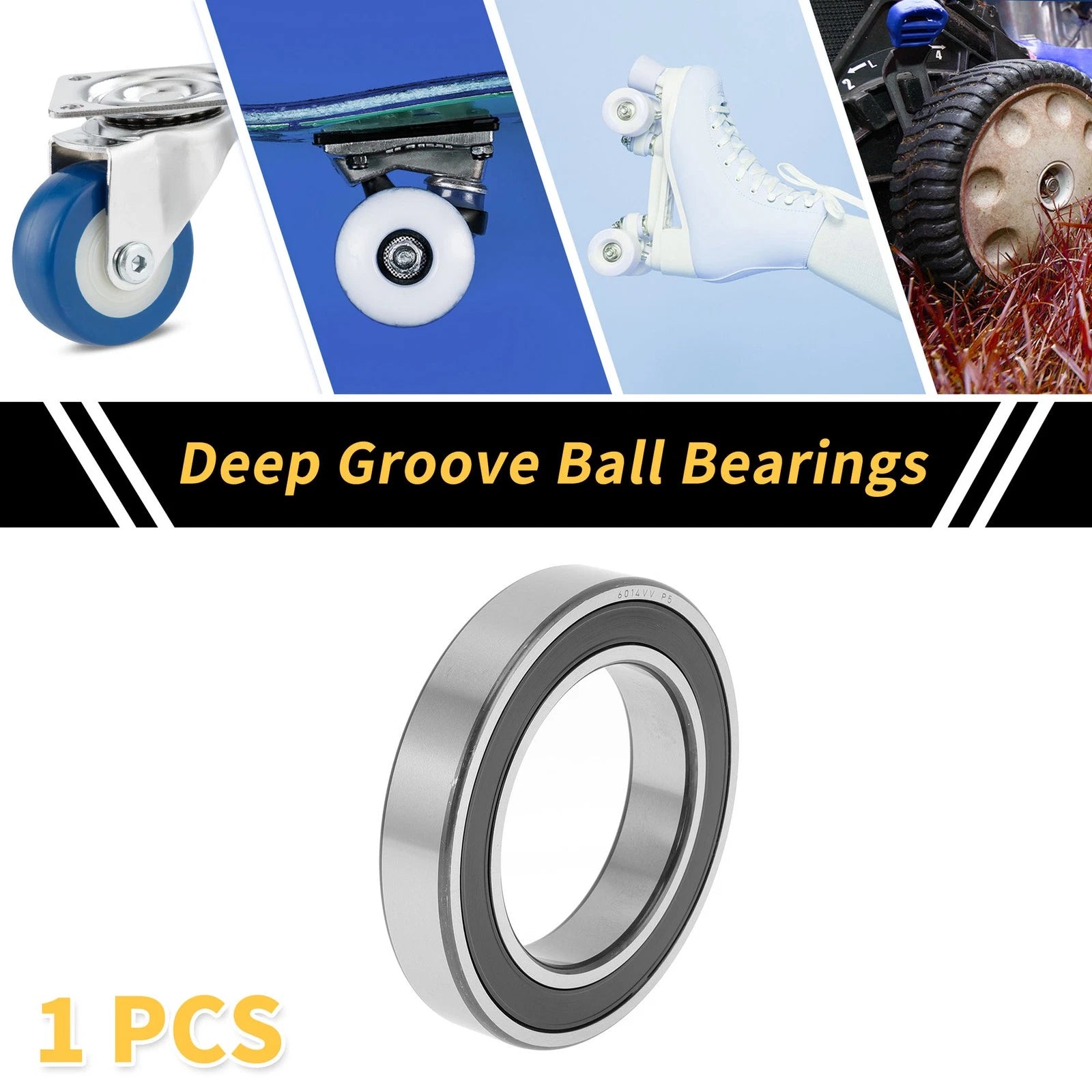Deep Groove Ball Bearing 6014VV for Scooter Skateboard Wheel (70x110x20mm)