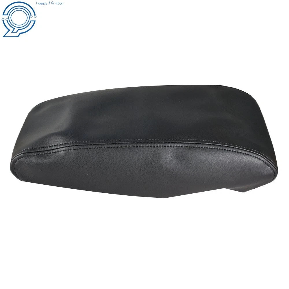 Black Leather Center Console Lid Armrest Cover for Jeep Grand Cherokee (2011-2019)