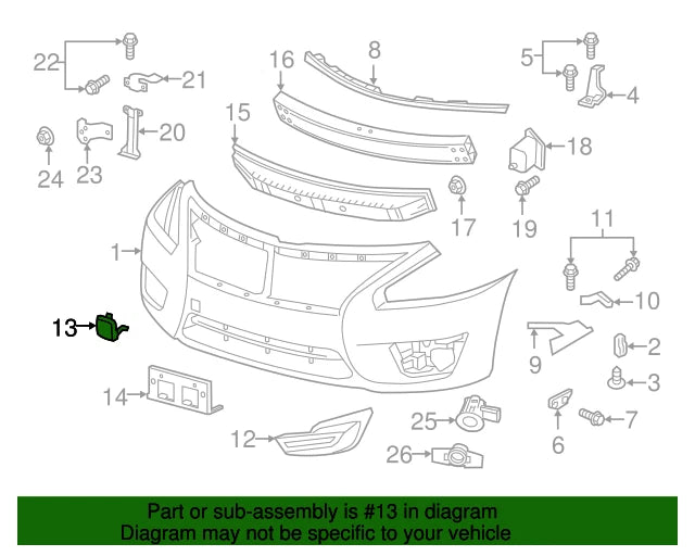Tow Eye Cap for Nissan (2015–2023) 622A0-3TA0A