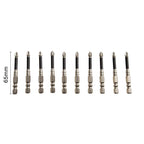 10-Piece Cross Magnetic Screwdriver Bit Set - Alloy Steel