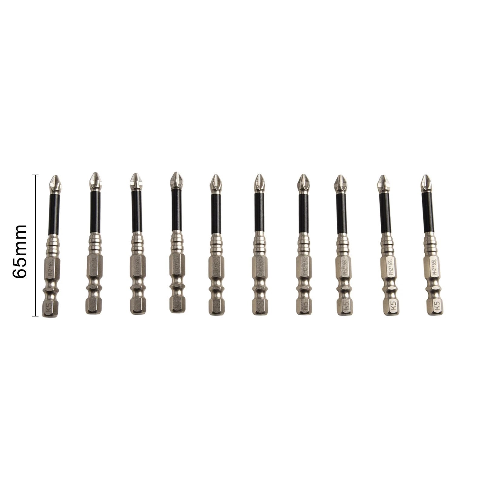 10-Piece Cross Magnetic Screwdriver Bit Set - Alloy Steel