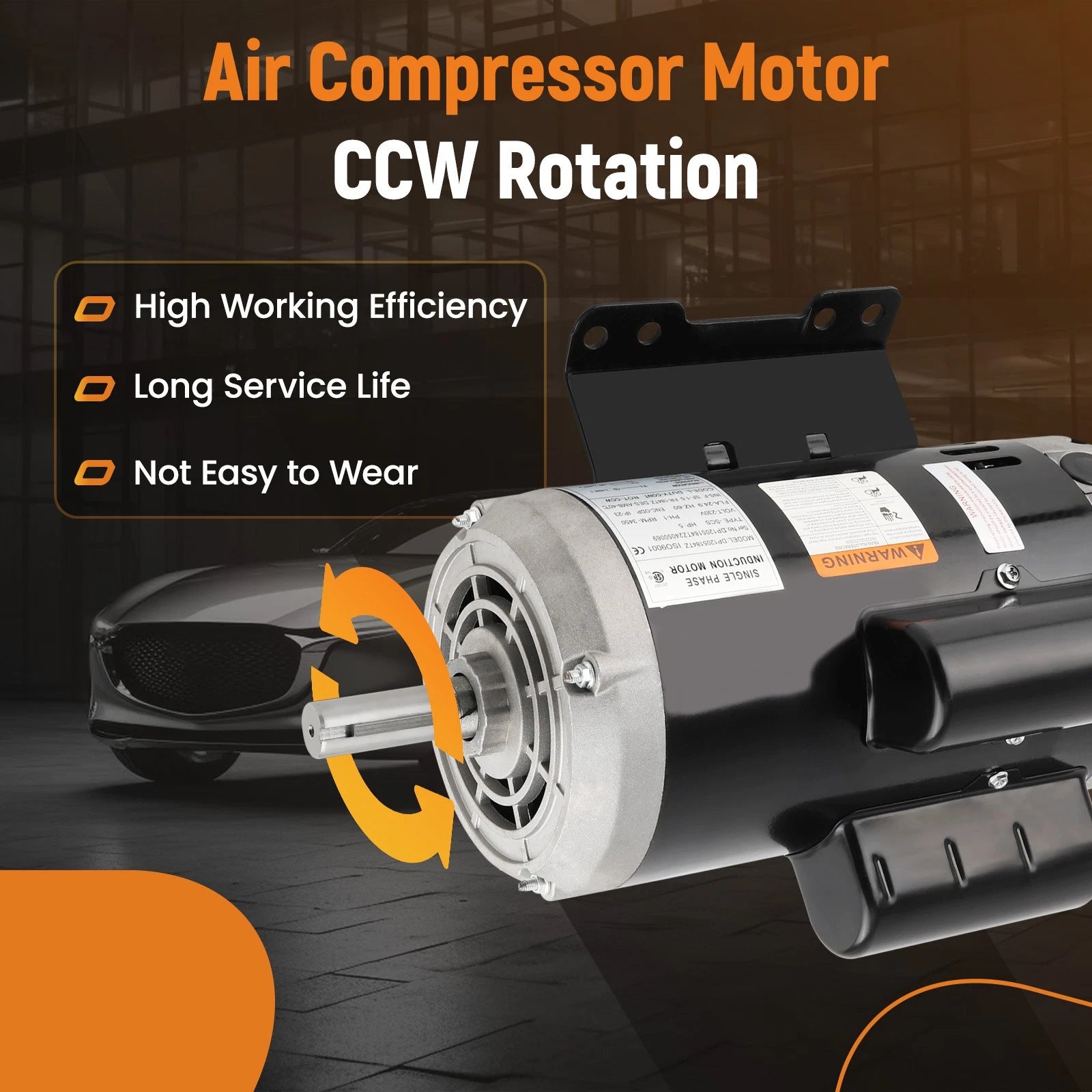 Air Compressor Electric Motor for Various Models (3450 RPM, Single Phase)