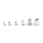 195Pcs M2/3/4/5 Thimble & 6-Size Aluminum Crimping Loop Sleeves