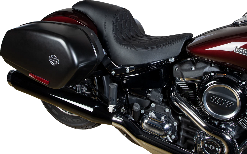 Predator Seat for Drag Specialties (Double Diamond, Black Stitching)