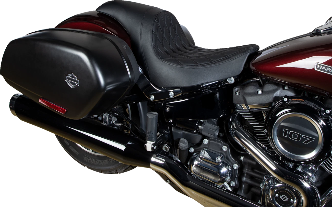 Predator Seat for Drag Specialties (Double Diamond, Black Stitching)