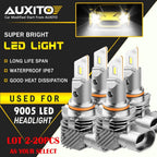 2X 9005 HB3 LED Headlight Bulbs for 6000K 30000LM