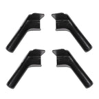 Set of 4 Rain Gutter Spout Extensions for RV Camper - Black