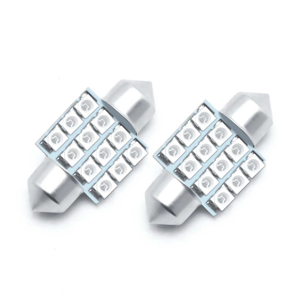 Ultra Blue 12-SMD LED Bulbs for Interior Map Dome Lights (DE3175-DE3022)