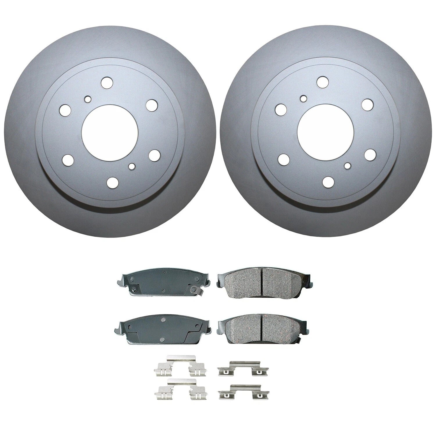 Rear Brake Kit 345mm Rotors & Akebono ProACT Pads for Cadillac Chevy GMC